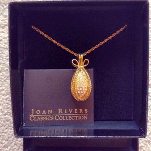 NIB Goldtone Crystal Caged Egg